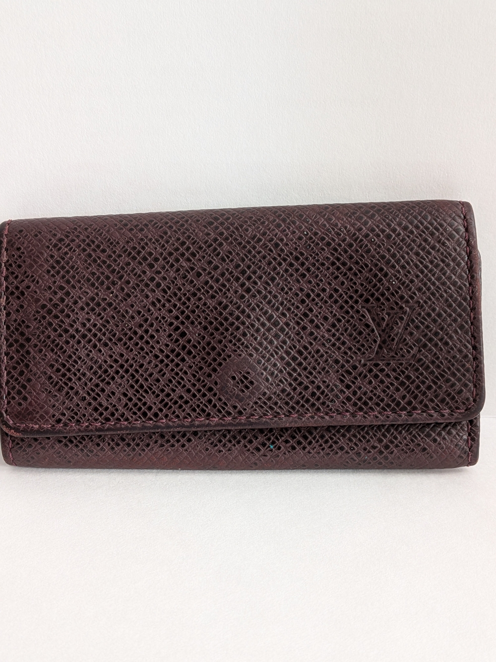 Louis Vuitton Burgundy Textured Leather Wallet